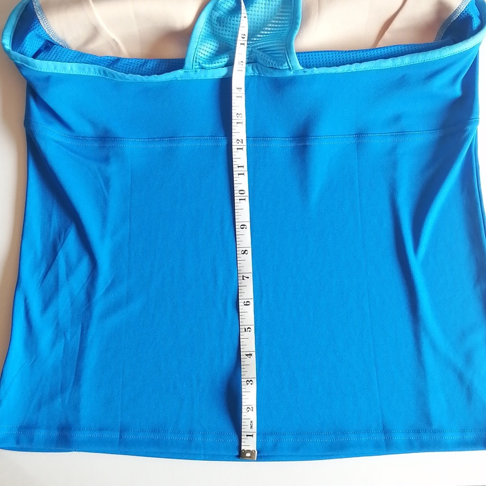 Reebok Athletic Two-Tone Blue Raceback Tank Top - Picture 13 of 14